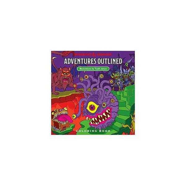 D&D Adventures Outlined: Adult Colouring Book