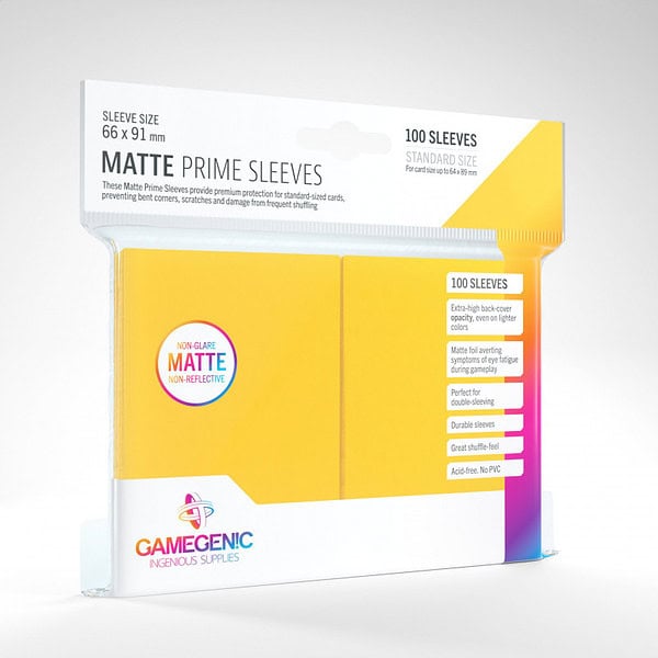 Gamegenic Matte Prime Sleeves Yellow (100)