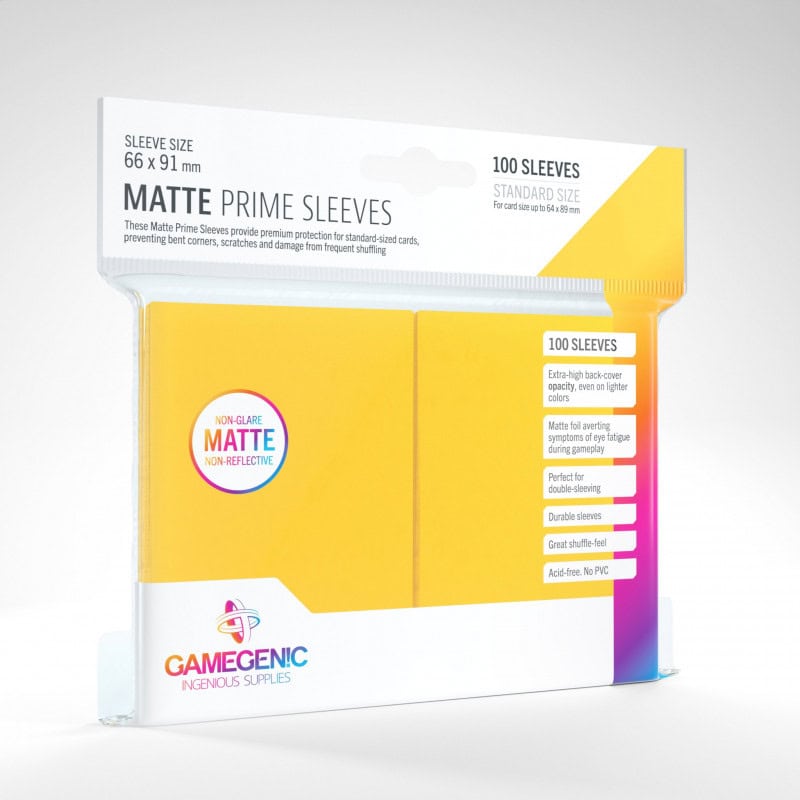 Gamegenic Matte Prime Sleeves Yellow (100)