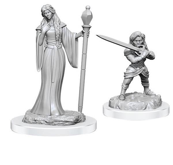 Human Wizard Female & Halfling Holy Warrior Female :Critical Role Miniatures (W3)