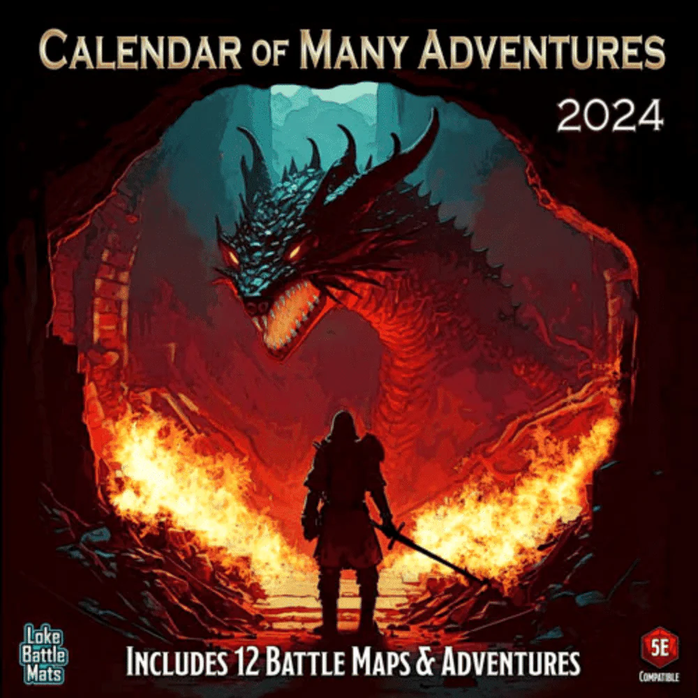 Calendar of Many Adventures 2024 GamersHart