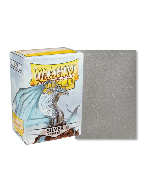 Dragon Shield 100 Matte Standard Sleeves Silver