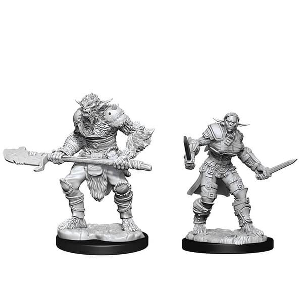 Nolzur's Marvelous Miniatures: Budbear Barbarian Male and Bugbear Rogue Female