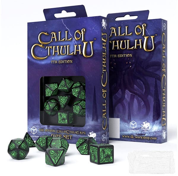 Call of Cthulhu Dice Set : Black/Green