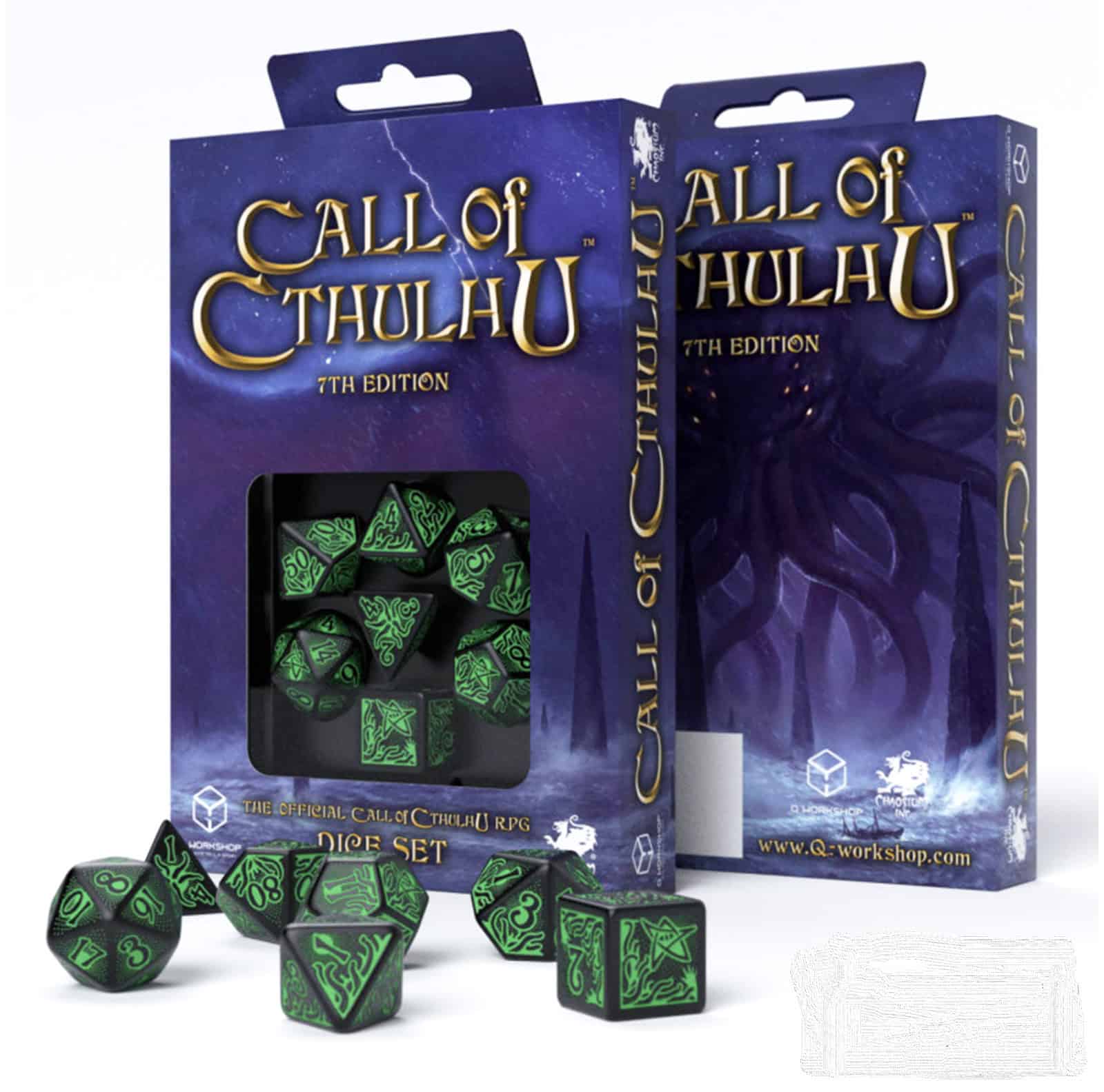 Call of Cthulhu Dice Set : Black/Green