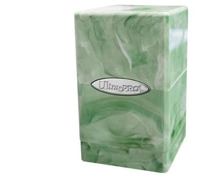 Marble Satin Tower - Lime Green/White