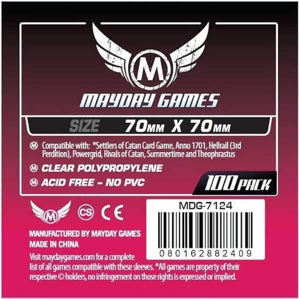 Mayday Sleeves: Small Square (70mm x 70mm - 100 count)
