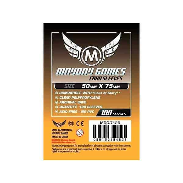 Mayday Sleeves: Custom (50mm x 75mm - 100 count)