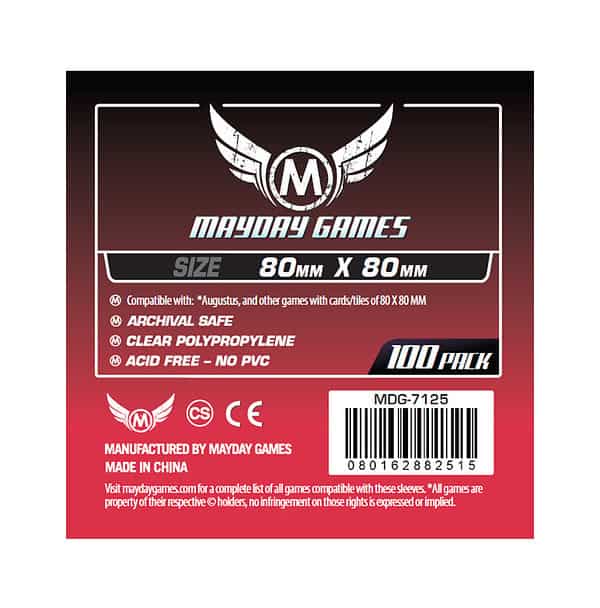 Mayday Sleeves: Medium Square (80mm x 80mm - 100 count)