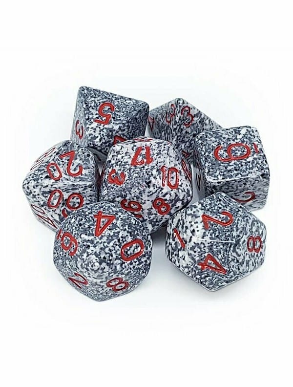 Chessex Speckled Poly Dice Set: Granite