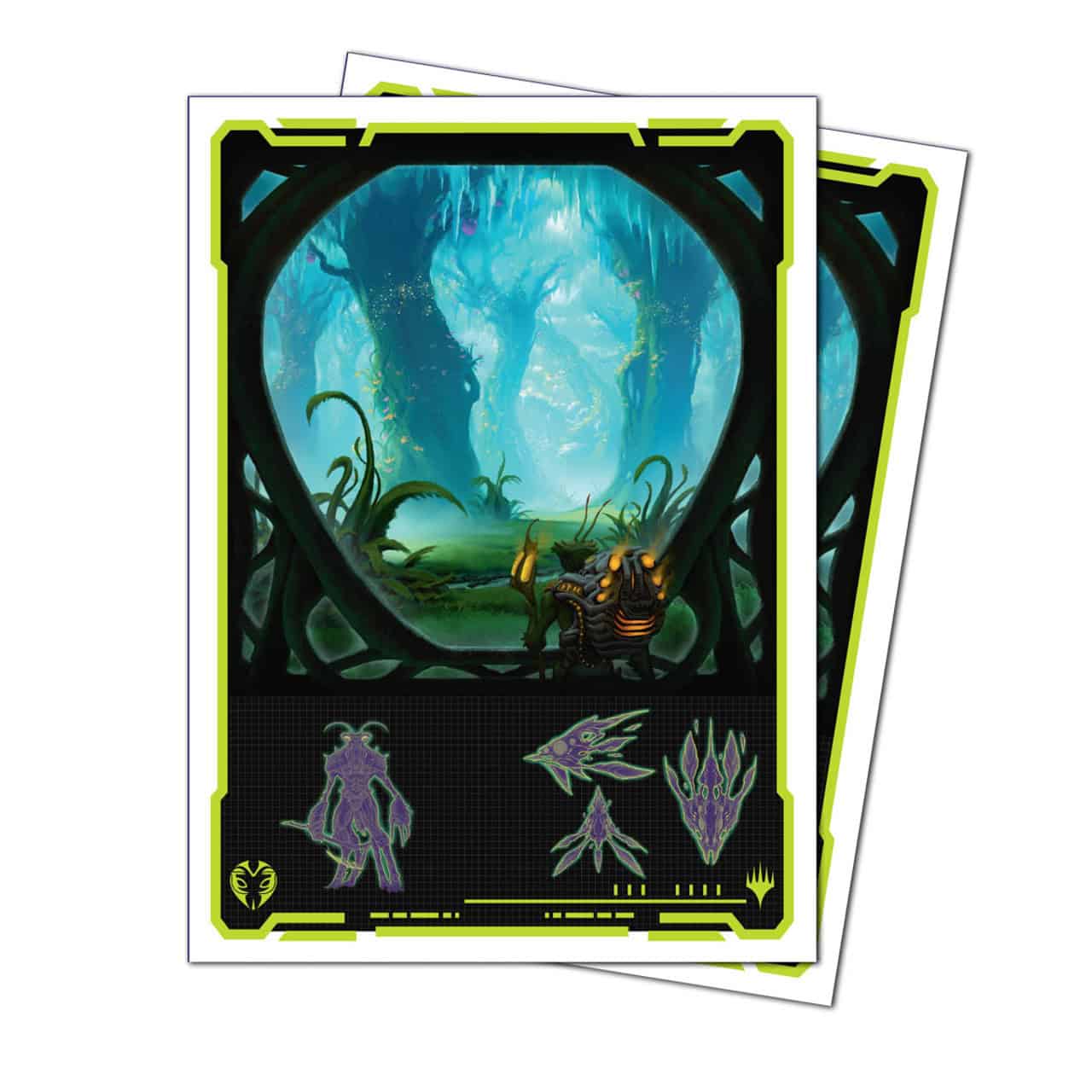 MTG: Edge of Eternities - 105ct Apex Deck Protector Sleeves - Green Mythic