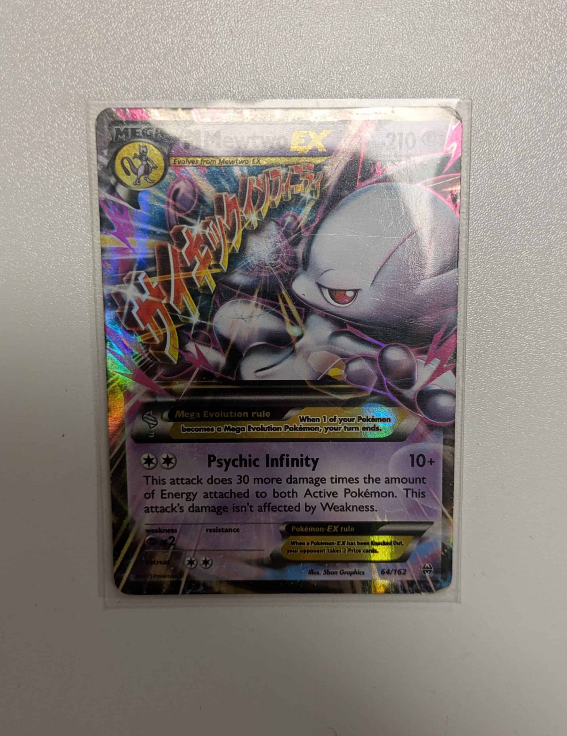 Pokemon Single -Mega M Mewtwo EX 64/162 XY Breakthrough Pokemon TCG Holo Foil
