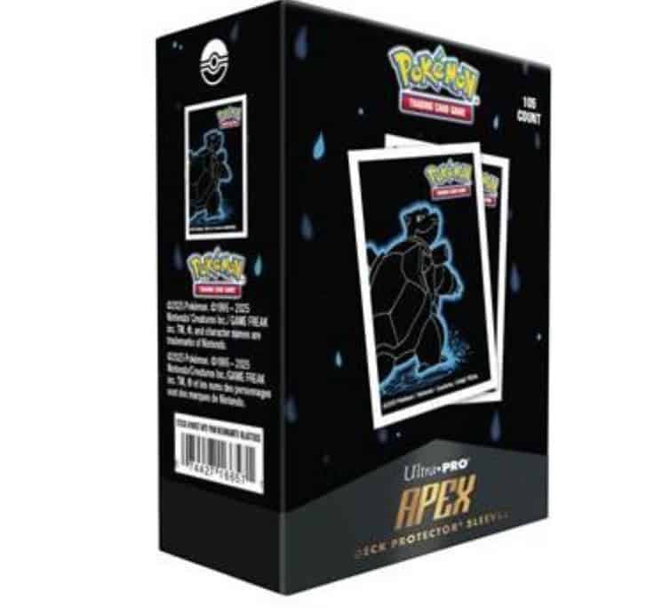 Pokemon Neon Kanto Apex Deck Protector Sleeves - Blastoise (105ct)