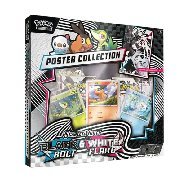 Pokemon S&V 10.5 - Black Bolt 6 White Flare Poster Collection Collection - Unova