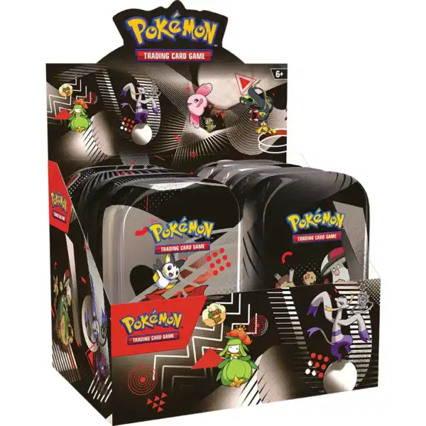 Pokemon S&V 10.5 - Black Bolt & White Flare - Unova Mini Tin - FULL DISPLAY (8 tins)