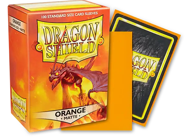 Dragon Shield 100 Matte Standard Sleeves Orange