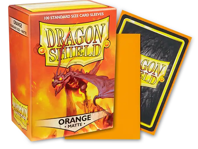 Dragon Shield 100 Matte Standard Sleeves Orange
