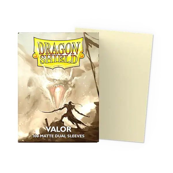Dragon Shield Standard Sleeves (100): Dual Matte Valor Cream