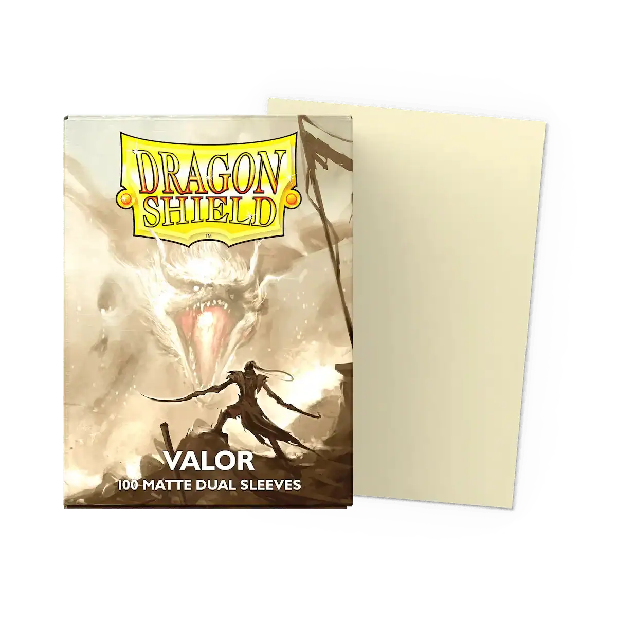 Dragon Shield Standard Sleeves (100): Dual Matte Valor Cream