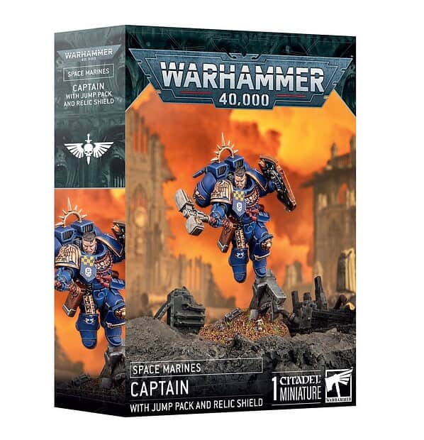 Space Marine : Captain with Jump Pack & Relic Shield