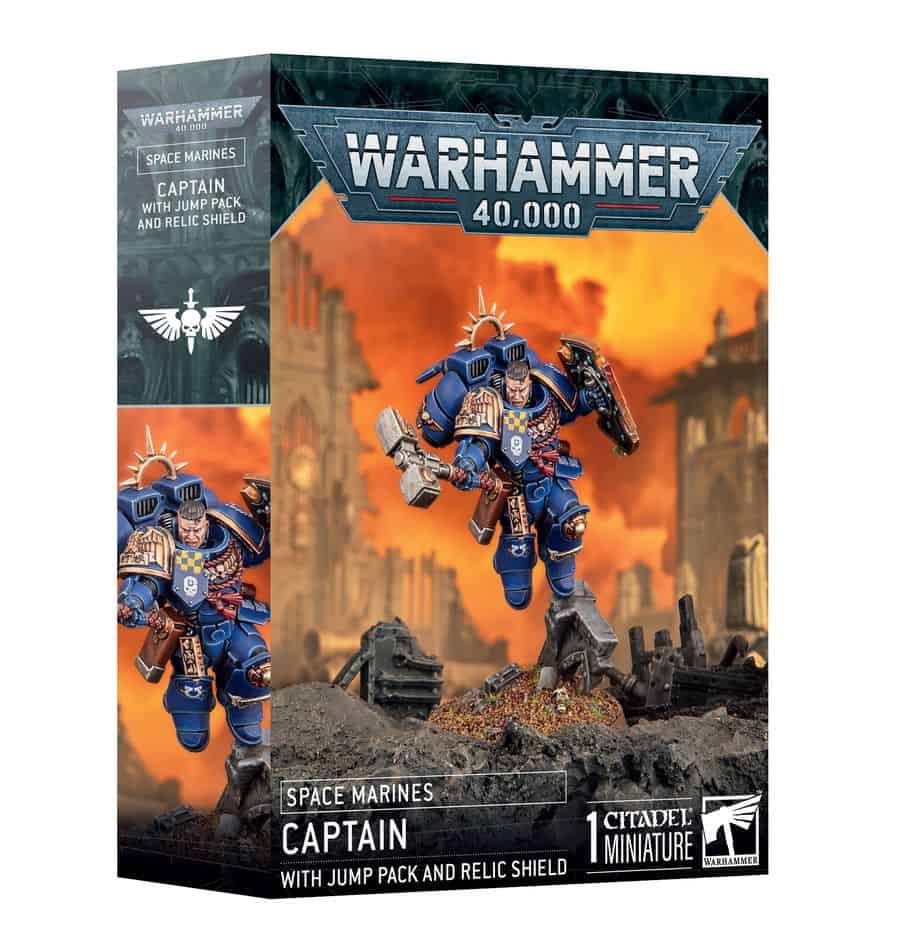 Space Marine : Captain with Jump Pack & Relic Shield