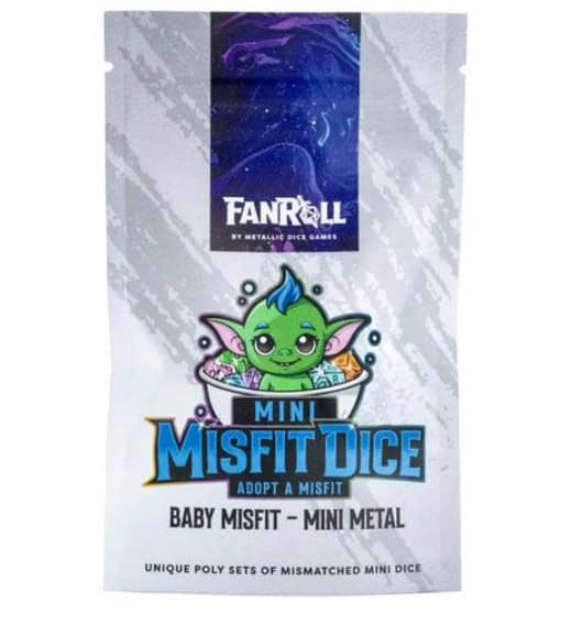 FanRoll Mystery Misfit Mini Metal Polyhedral Dice Set