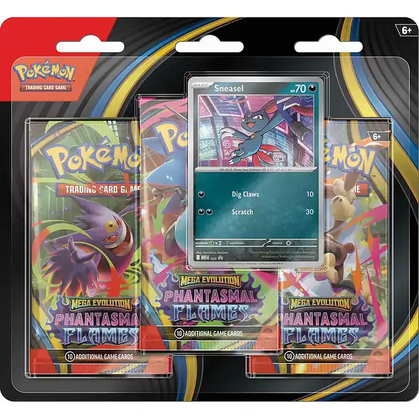 Pokemon: Mega Evolution Phantasmal Flames - 3 Pack - Sneasel