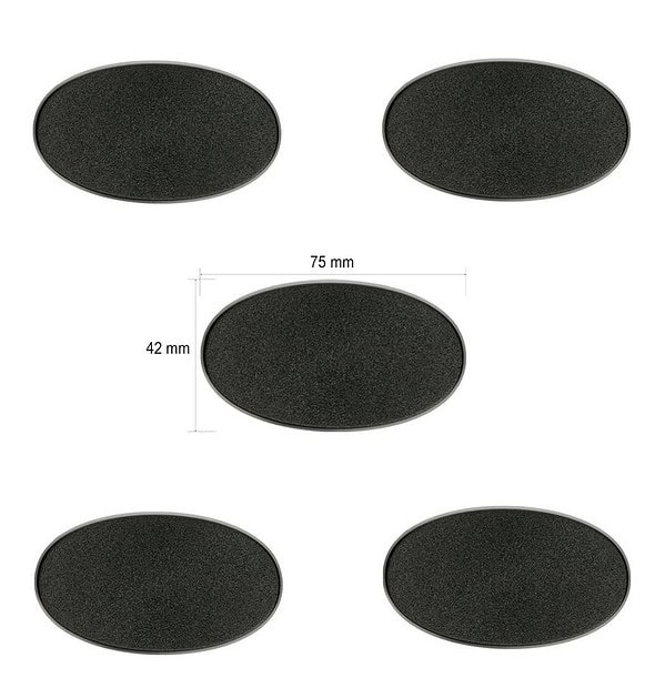 Citadel Bases - Oval - 75x42mm (x5)