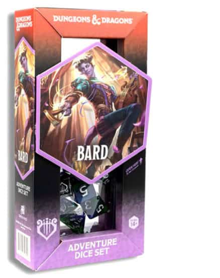 D&D Adventure Dice Set - Bard (Blue, Black)