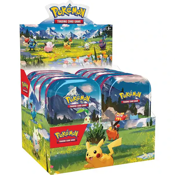 Pokemon TCG: Mega Evolution Ascended Heroes - Mini Tins - Display Case (10 tins)