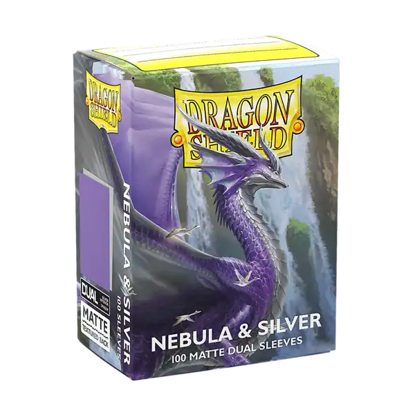 Dragon Shield Standard Sleeves Dual Matte - Nebula & Silver x100 (63mm x 88mm)