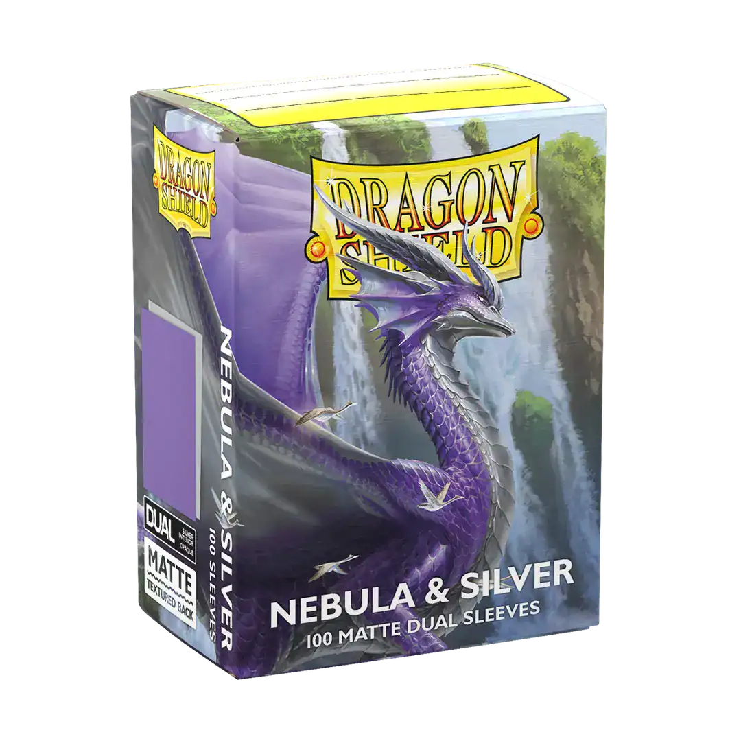 Dragon Shield Standard Sleeves Dual Matte - Nebula & Silver x100 (63mm x 88mm)