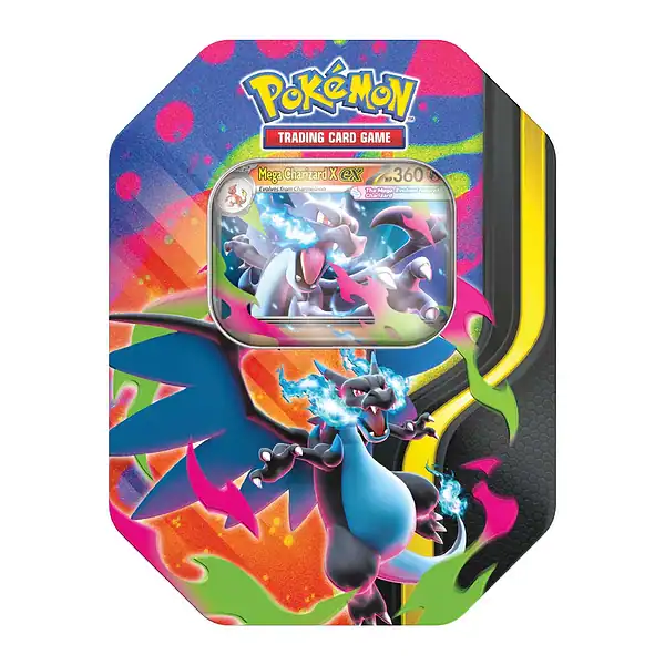 Pokemon: Mega Charizard ex tin - blue