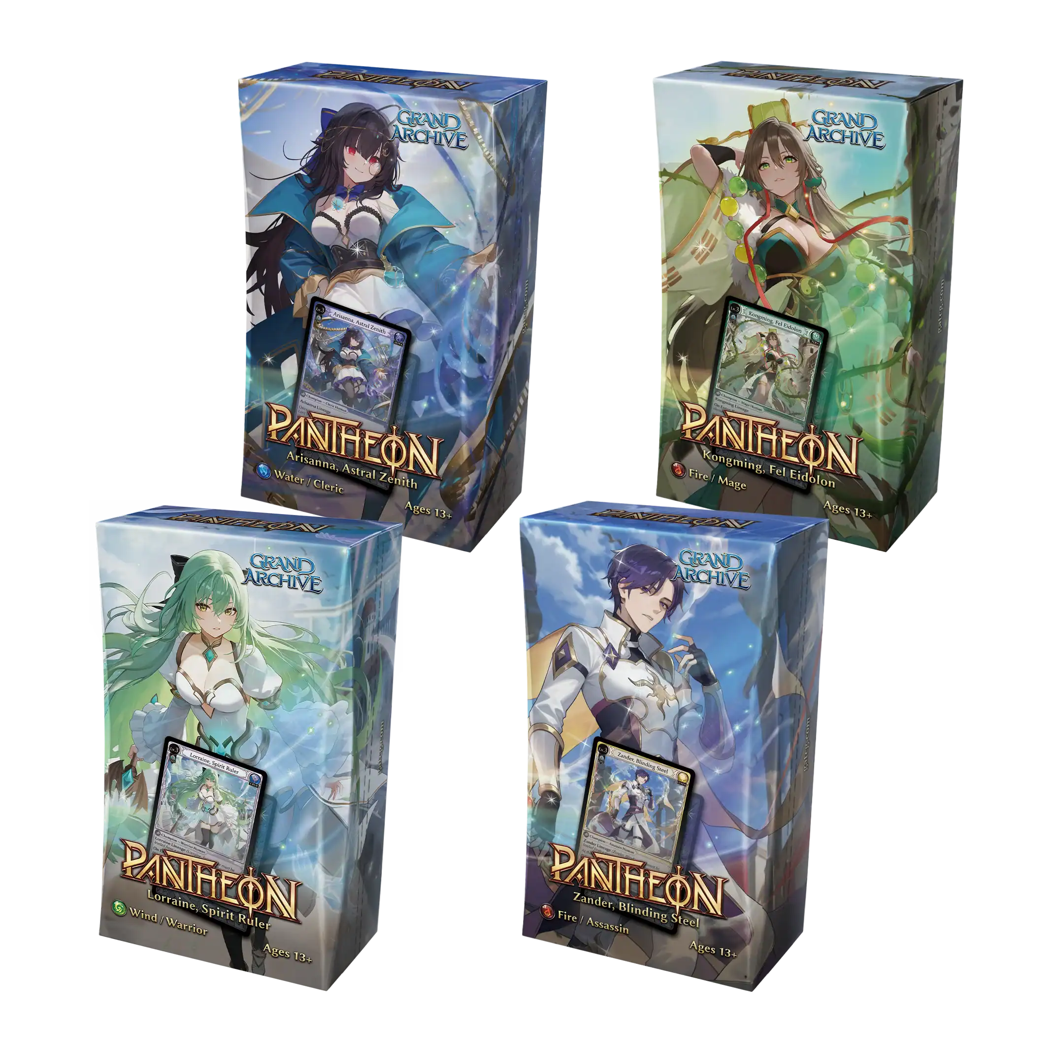 Grand Archive TCG - Radiant Origins Pantheon Deck Set (one of each)