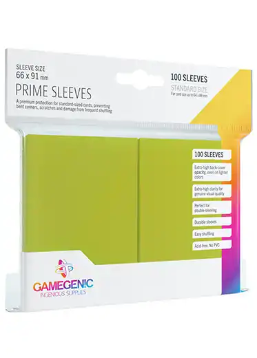 Gamegenic Matte Prime Sleeves Lime (100)