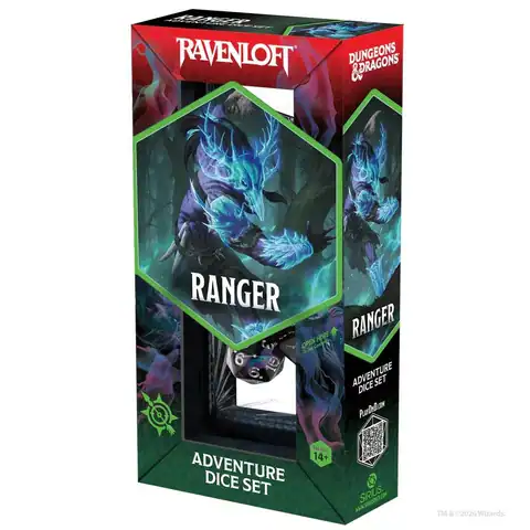 D&D Adventure Dice Set - Ranger (black, blue)