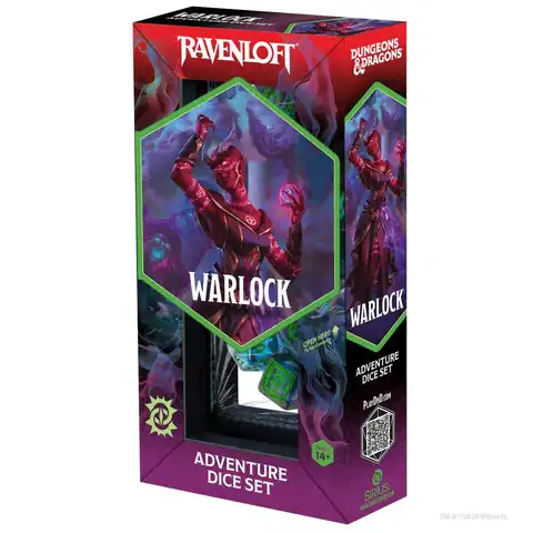 D&D Adventure Dice Set - Warlock (purple, green)