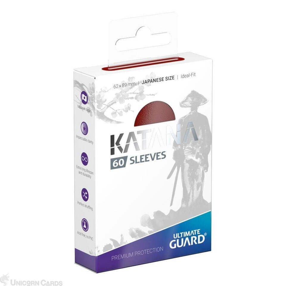 Ultimate Guard: Katana Sleeves - Japanese (Red - 60)