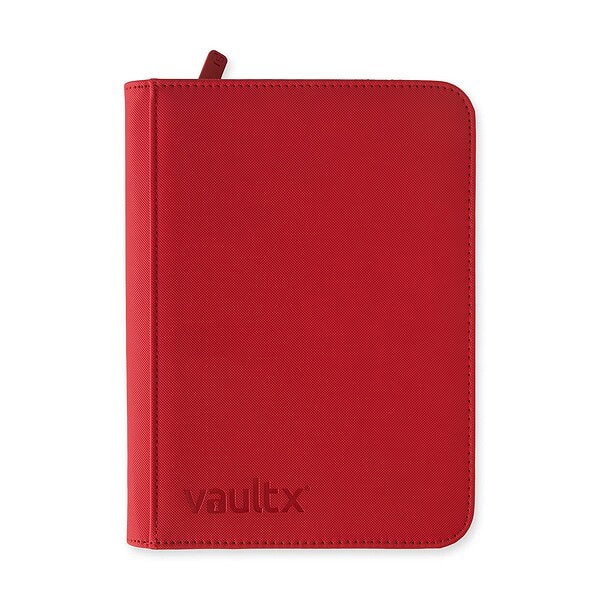 VaultX: 4 Pocket Exo-Tec Zip Binder - Fire Red