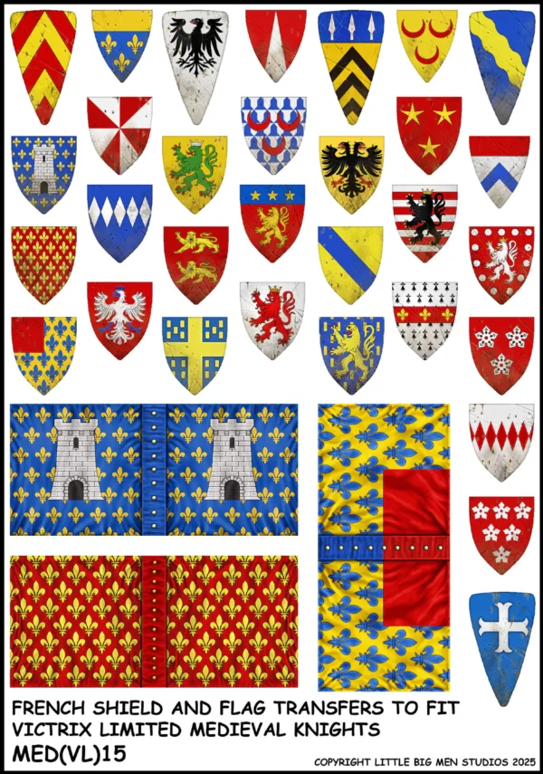 French Shield & Flag Transfers 2