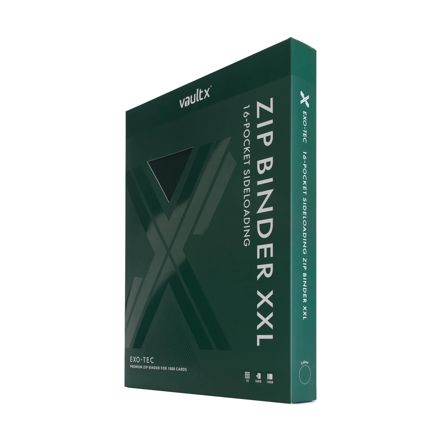VaultX: 16 Pocket Exo-Tec Zip Binder XXL - Forest Green