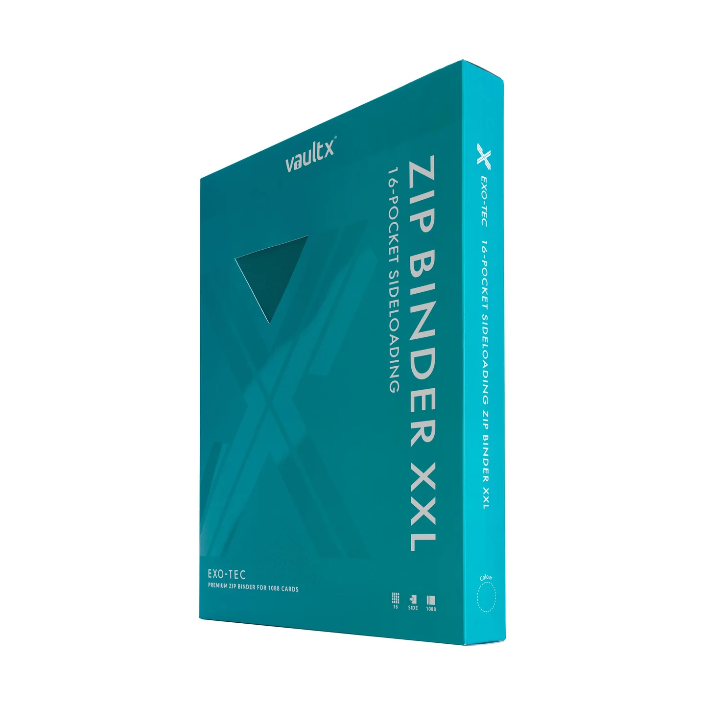 VaultX: 16 Pocket Exo-Tec Zip Binder XXL - Ocean Blue