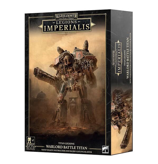 Legions Imperialis : Warlord Battle Titan with Volkite Destructor and Macro-Gatling Blaster