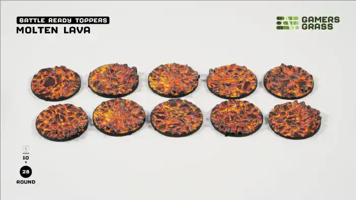 Molten Lava – Round 28mm (x10)