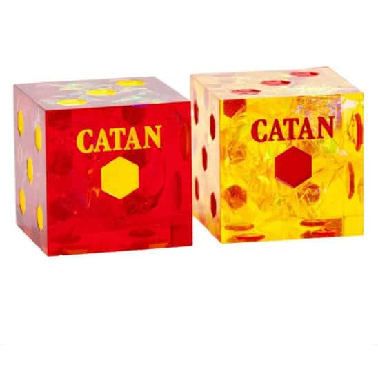 Catan Sharp Edge Resin D6 Dice Set FanRoll