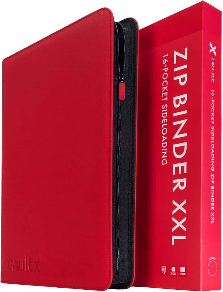 VaultX: 16 Pocket Exo-Tec Zip Binder XXL - Fire Red