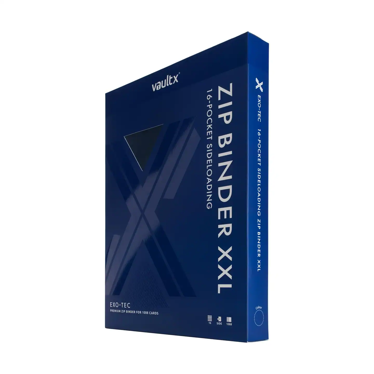VaultX: 16 Pocket Exo-Tec Zip Binder XXL - Royal Blue